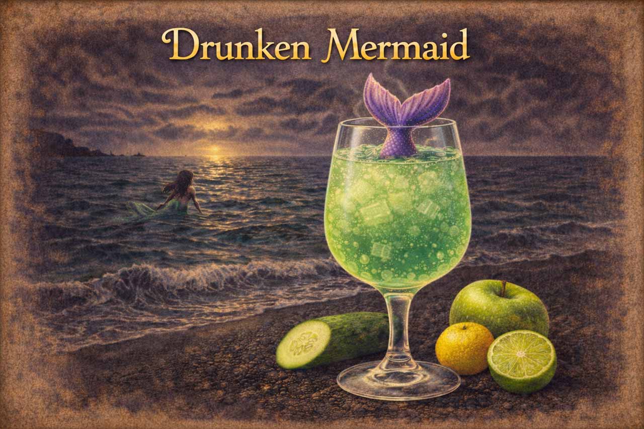 drunken mermaid cocktail medieval cocktails coctales